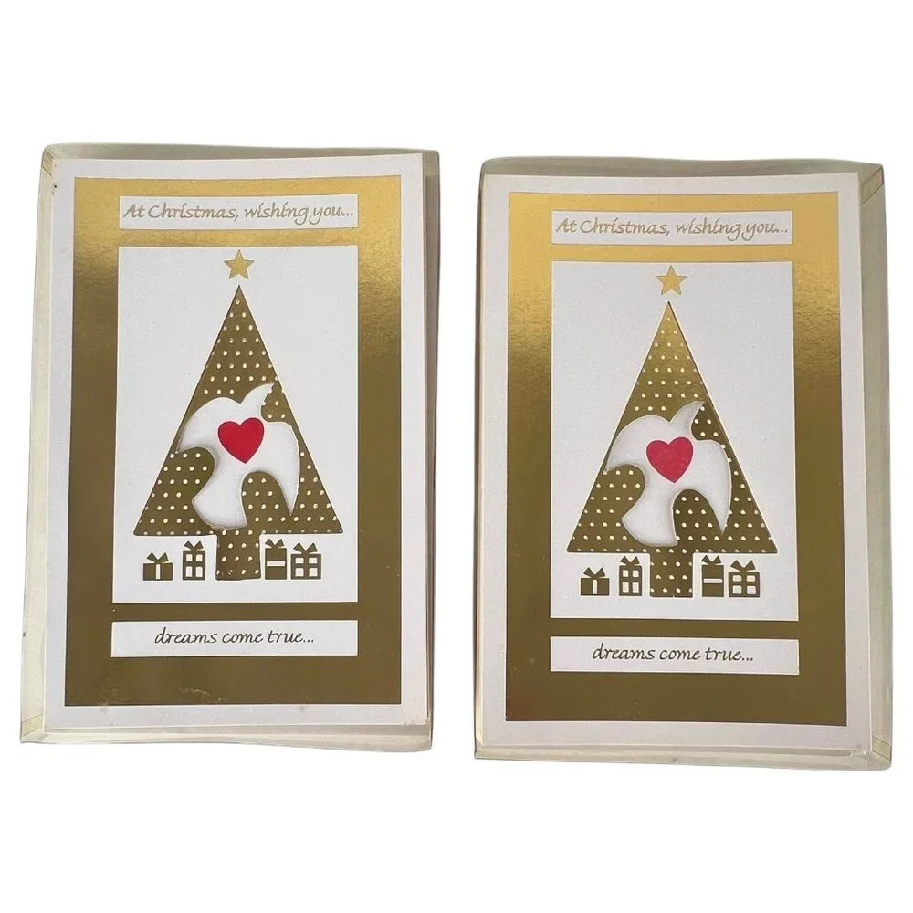 20 Carlton Christmas Cards With Self-Sealing Envelopes Tri‎ Fold